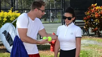 India Summer In 'Topless tennis'